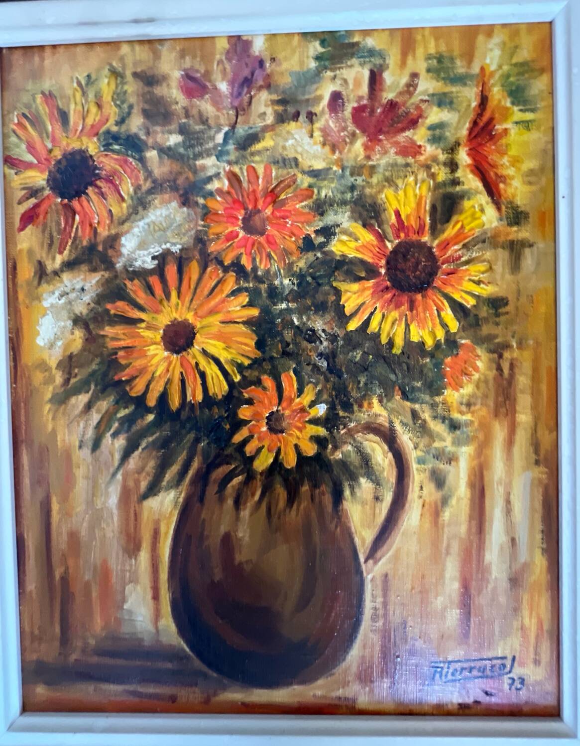 Painting: Oil on canvas - bouquet of flowers