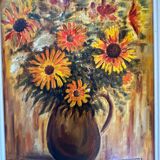 Painting: Oil on canvas - bouquet of flowers