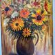 Painting: Oil on canvas - bouquet of flowers