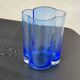 Mid century Murano Vase, Blue shaped Glass, 1960's