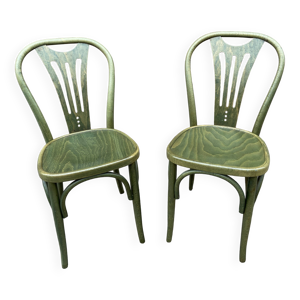 2 chaises bistrot en - bois