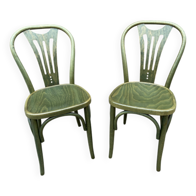 2 chaises bistrot en bois courbé