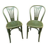 2 chaises bistrot en bois courbé