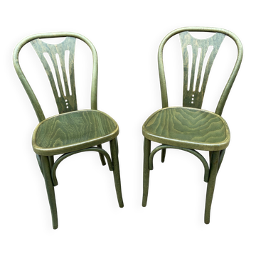 2 chaises bistrot en bois courbé