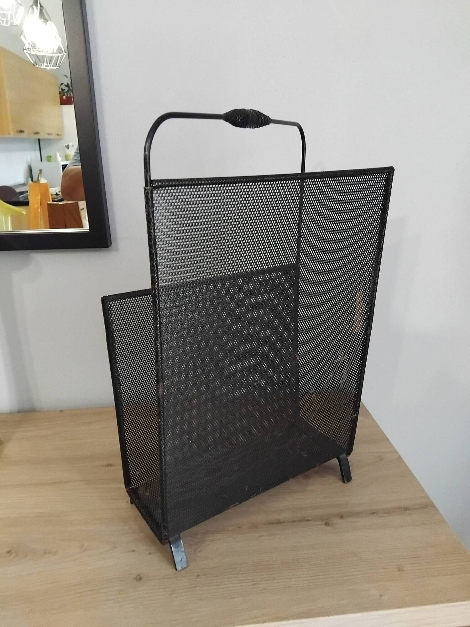 Mathieu Mategot vintage magazine rack from the 1950s.
