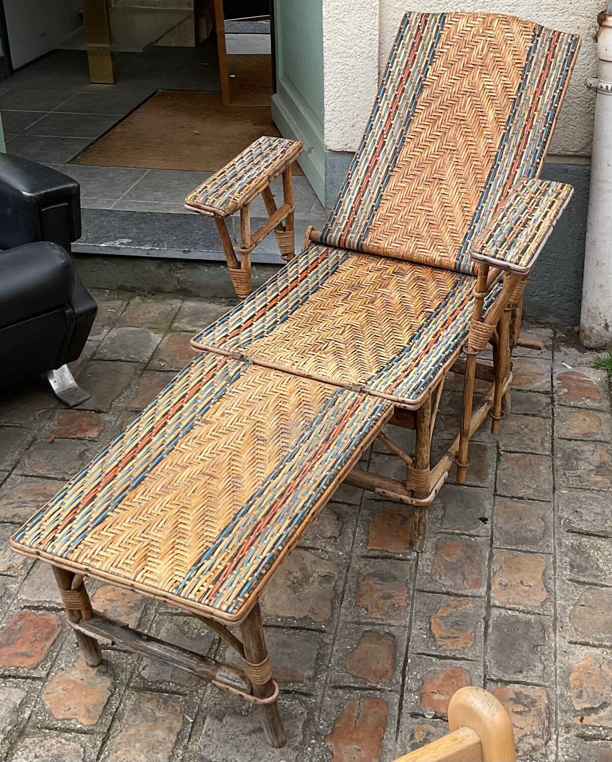 Rattan chaise longue 1910/1920