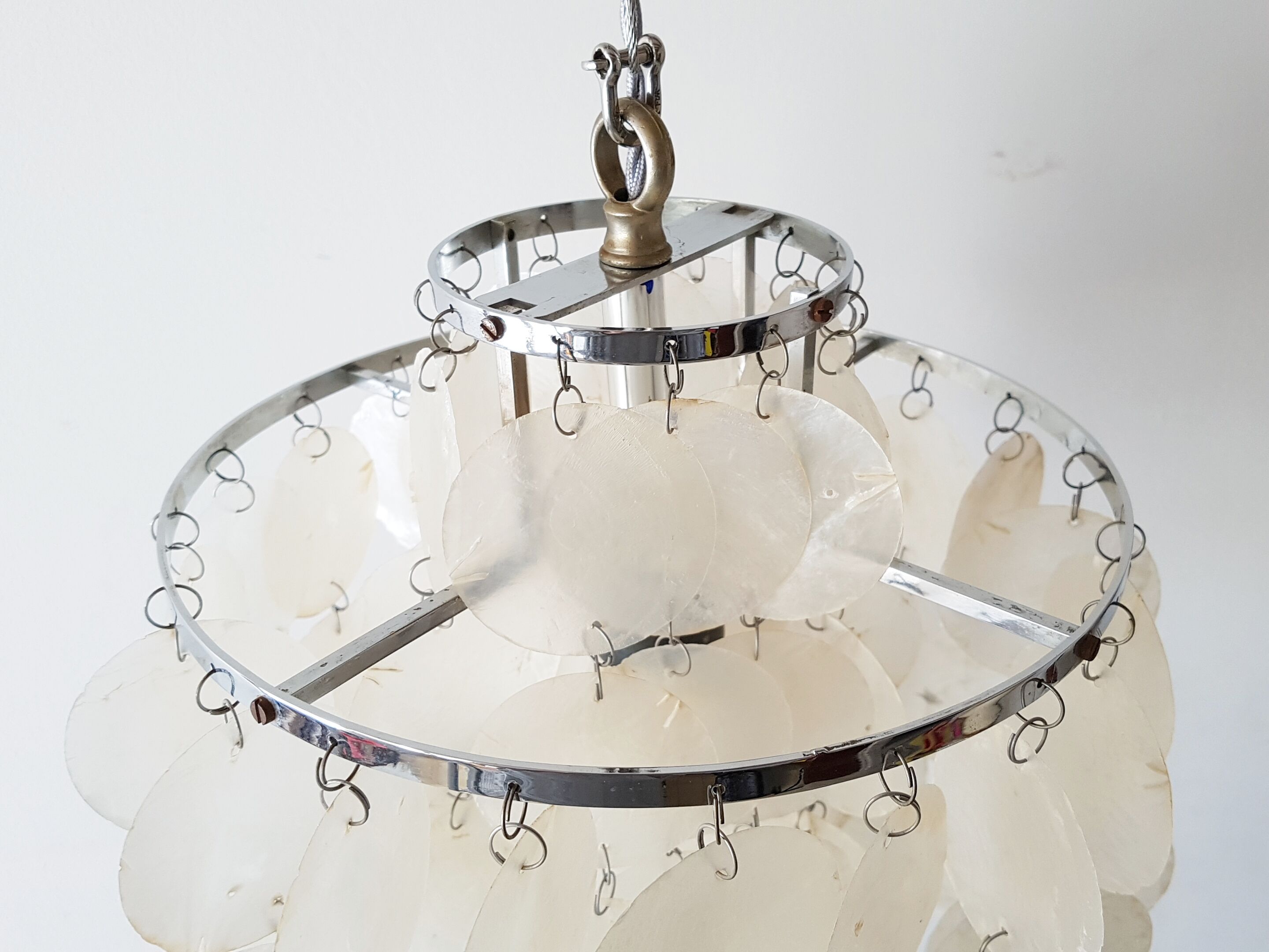 Vintage 1970 mother of Pearl chandelier