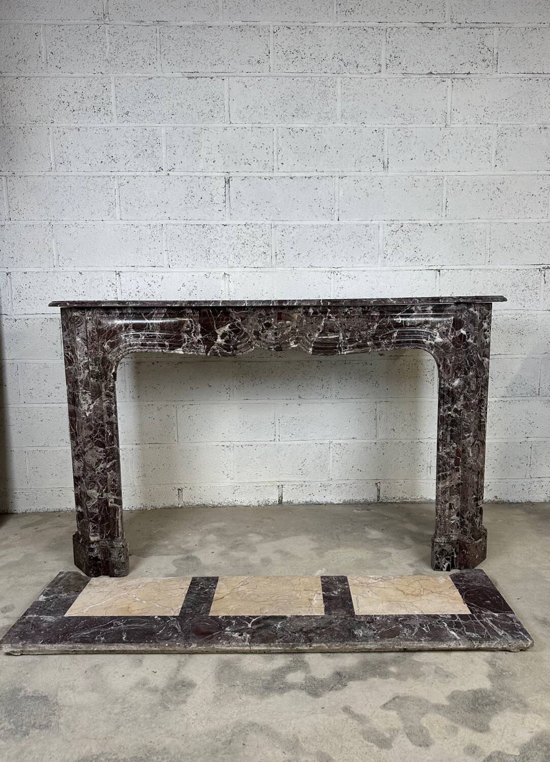 Italian Levanto marble fireplace 19th century