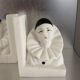 Pair of Pierrot bookends from the 70s-80s