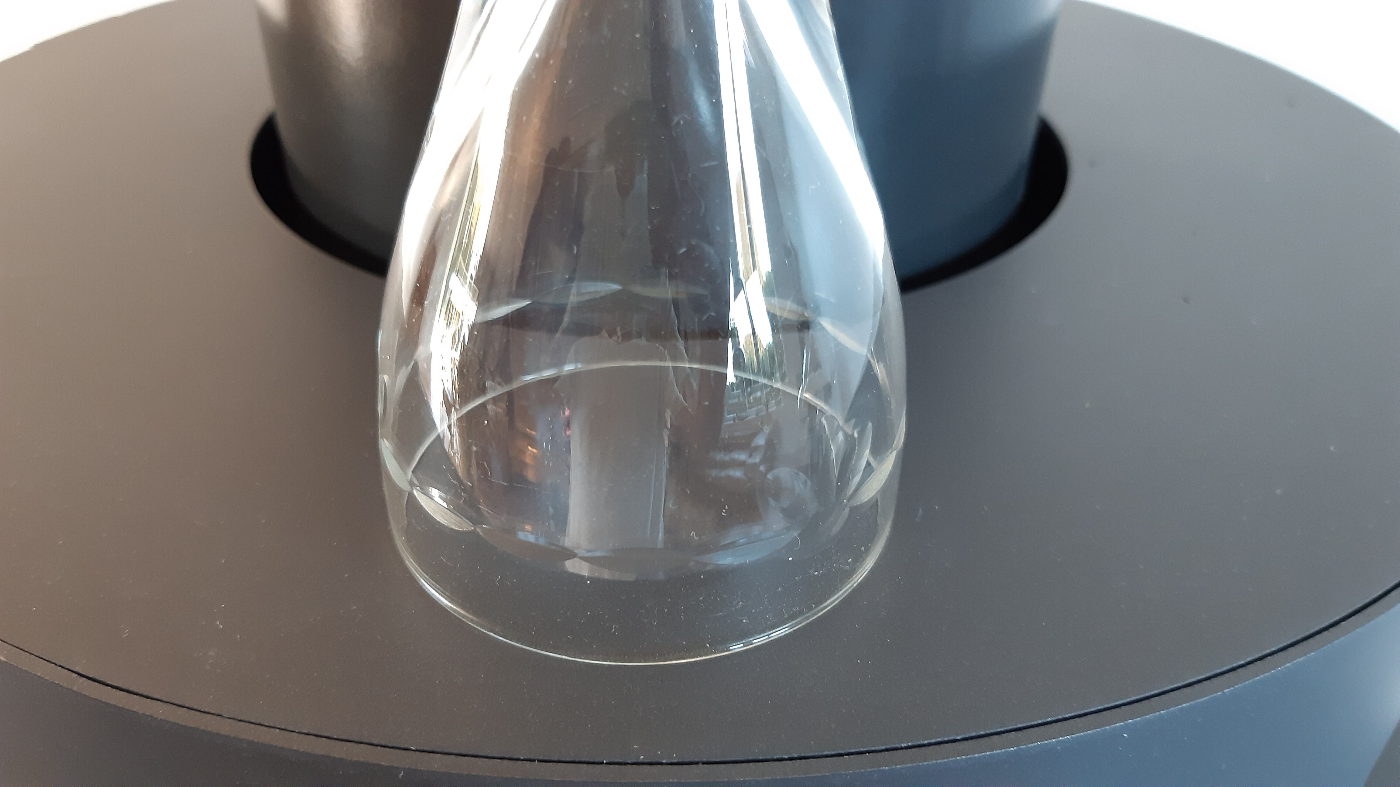 Set of 8 crystal wine glasses engraved 50s