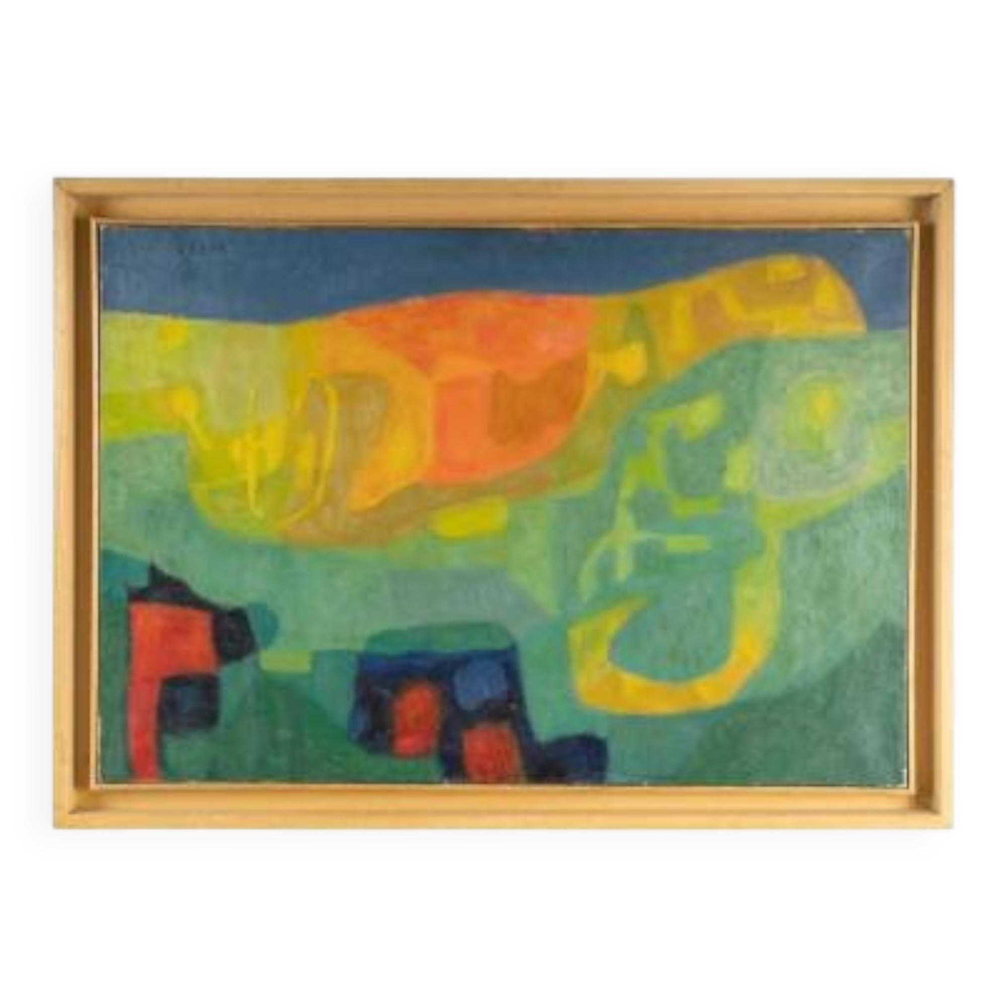 Painting, oil on canvas, by the painter Szasz, early 20th century.