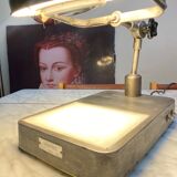 Vintage industrial magnifying lamp Jean Toulemonde 60s