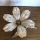 Vintage silver metal flower ashtray