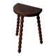 Tabouret tripode en bois tourné