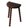 Tabouret tripode en bois tourné