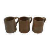 Trio mugs grès vintage