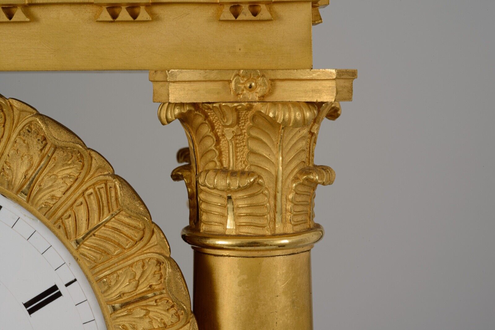 Pendulum portico period restoration bronze dore early nineteenth