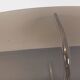 Vintage oval dining table in smoked glass and chrome metal