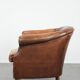 Comfortable club chair made of sheepskin leather