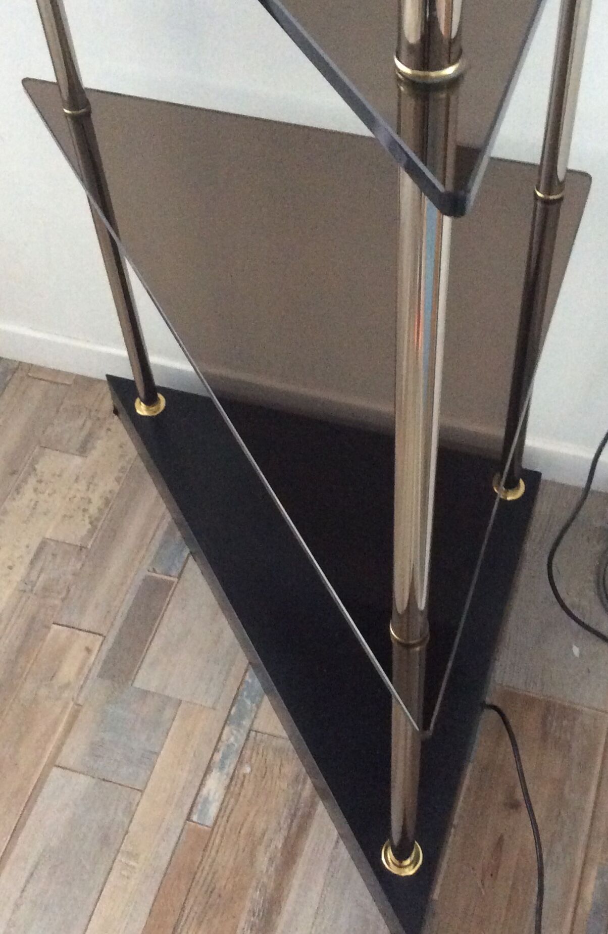 Corner shelf with lighting 1970