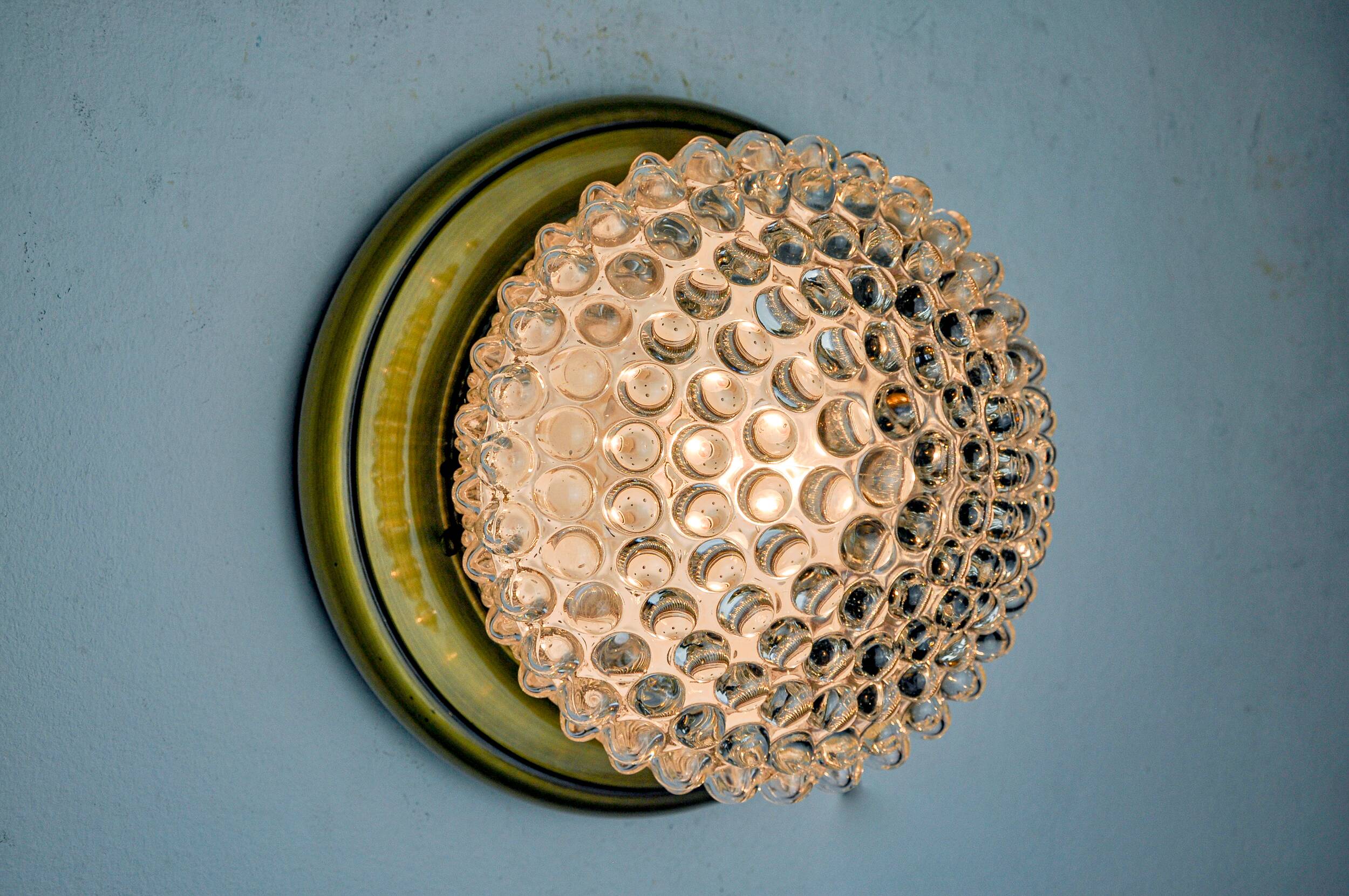“Bulles” wall lamp for Limburg, blown glass, Germany, 1970s