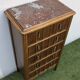 Chiffonnier vintage Art Déco bois & marbre 1940-50