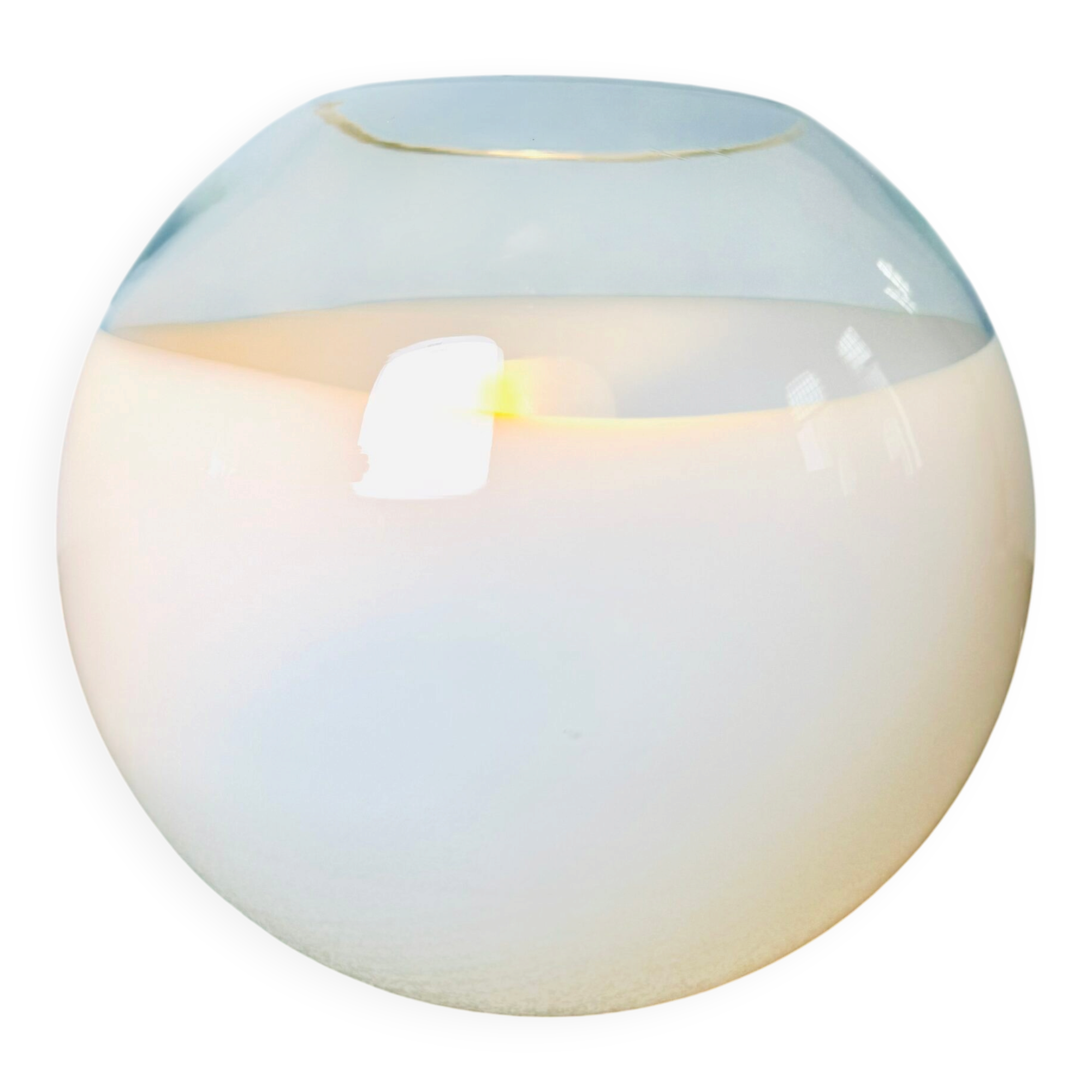 Lampe de table globe grande taille en verre par Ilu Design, Pays-Bas, années 1990.