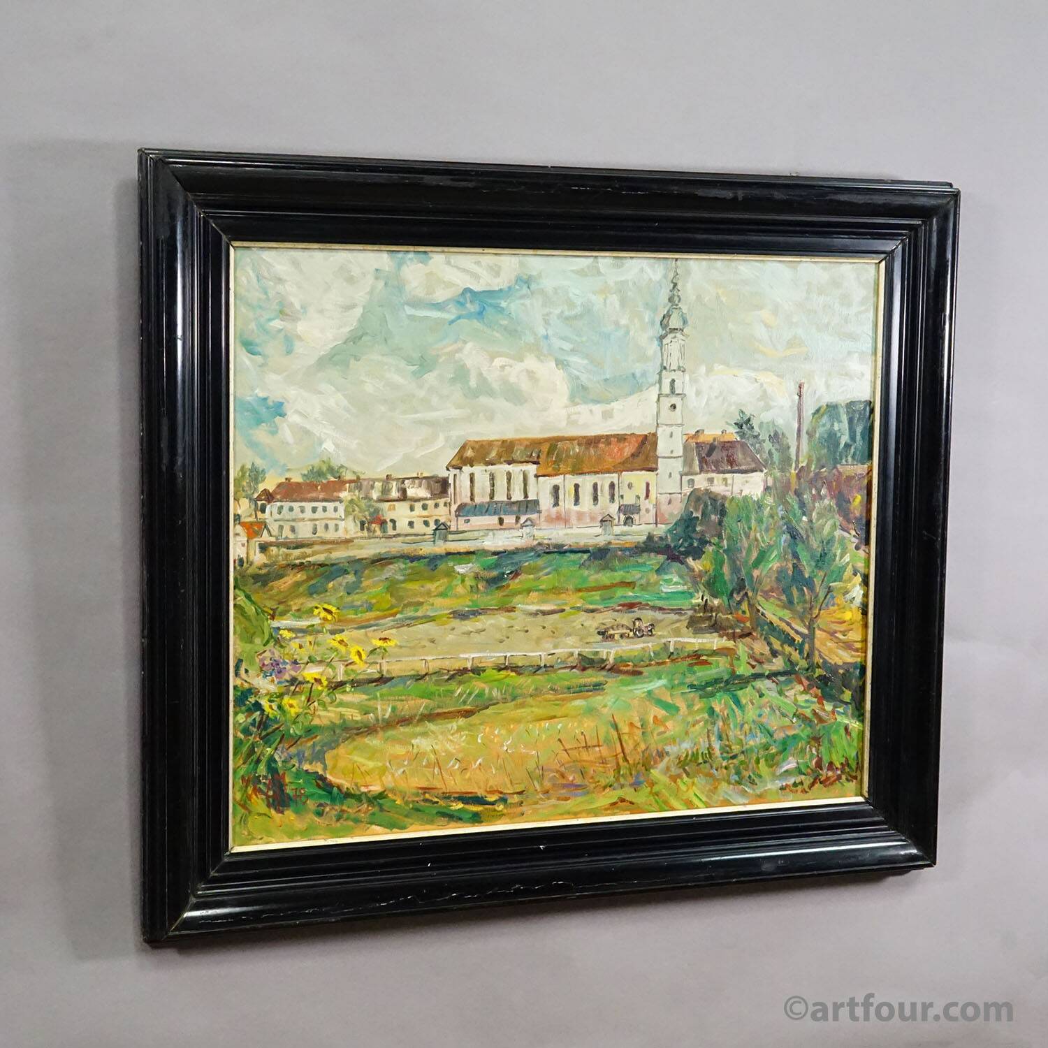 Oil painting by Alexander Michael – Neumarkt St. Veit, 1978