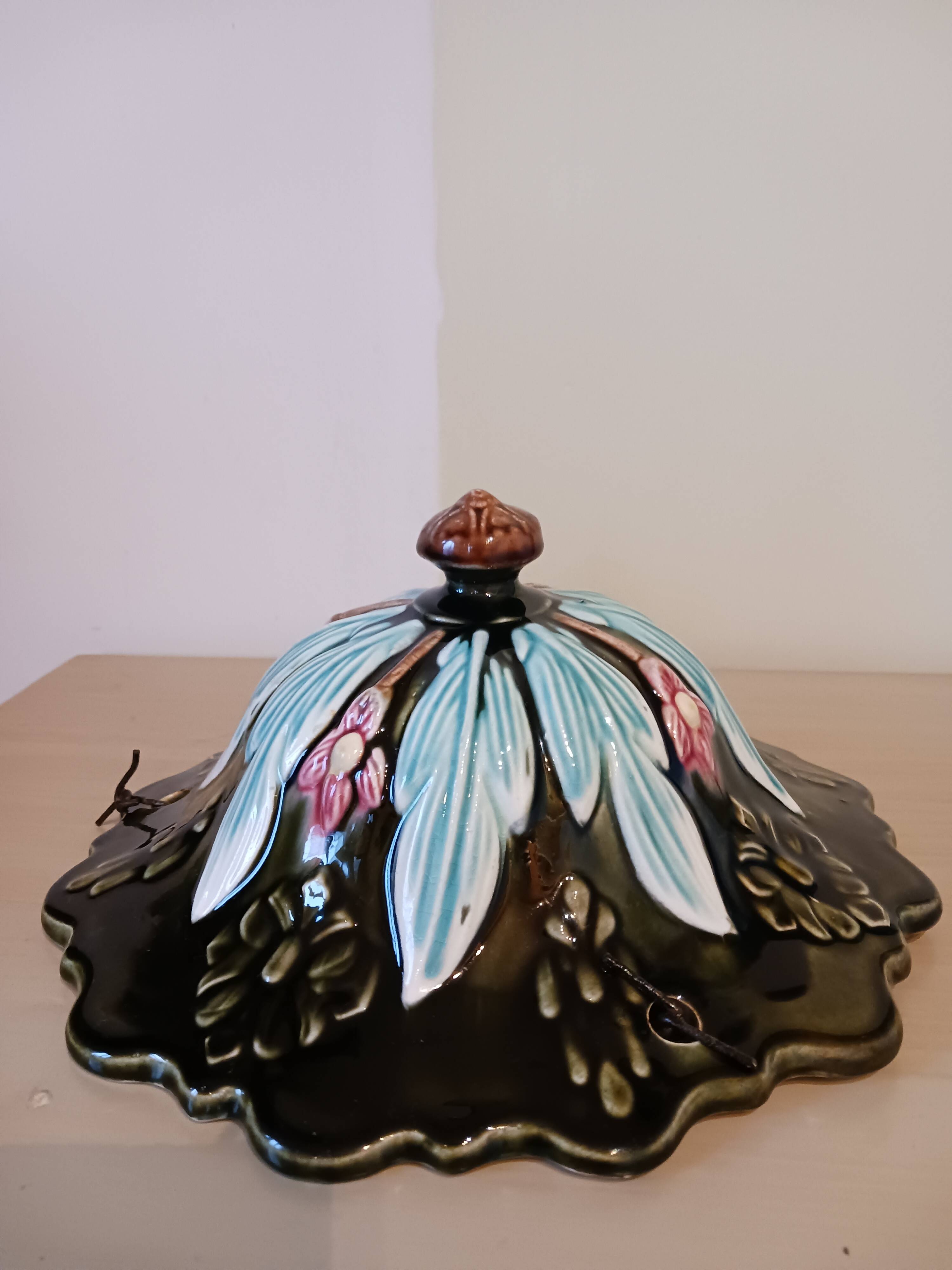 Suspended planter in slipware