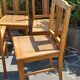 Set of 6 wooden chairs from the 1950s.