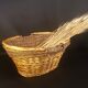 Panier en osier et tissu