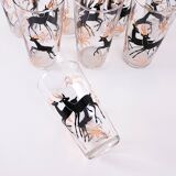 Set of eight glasses, Danish design, 1970s, manufactured in Denmark