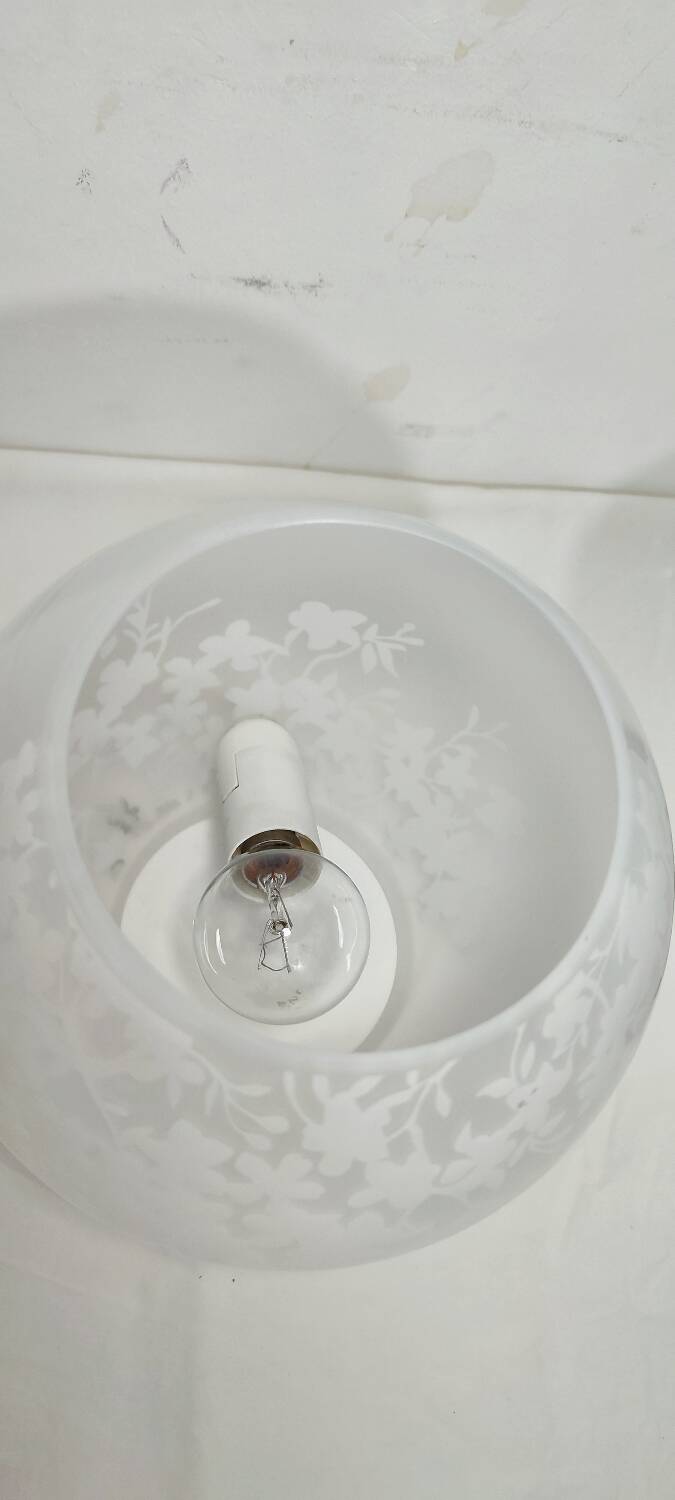 Par de lámparas de cristal. España, 1990s.