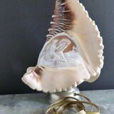 Cameo seashell night light with mythological decor