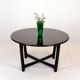 Restored Round Wooden Coffee Table, Czechoslovakia, 1970s