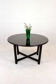 Restored Round Wooden Coffee Table, Czechoslovakia, 1970s