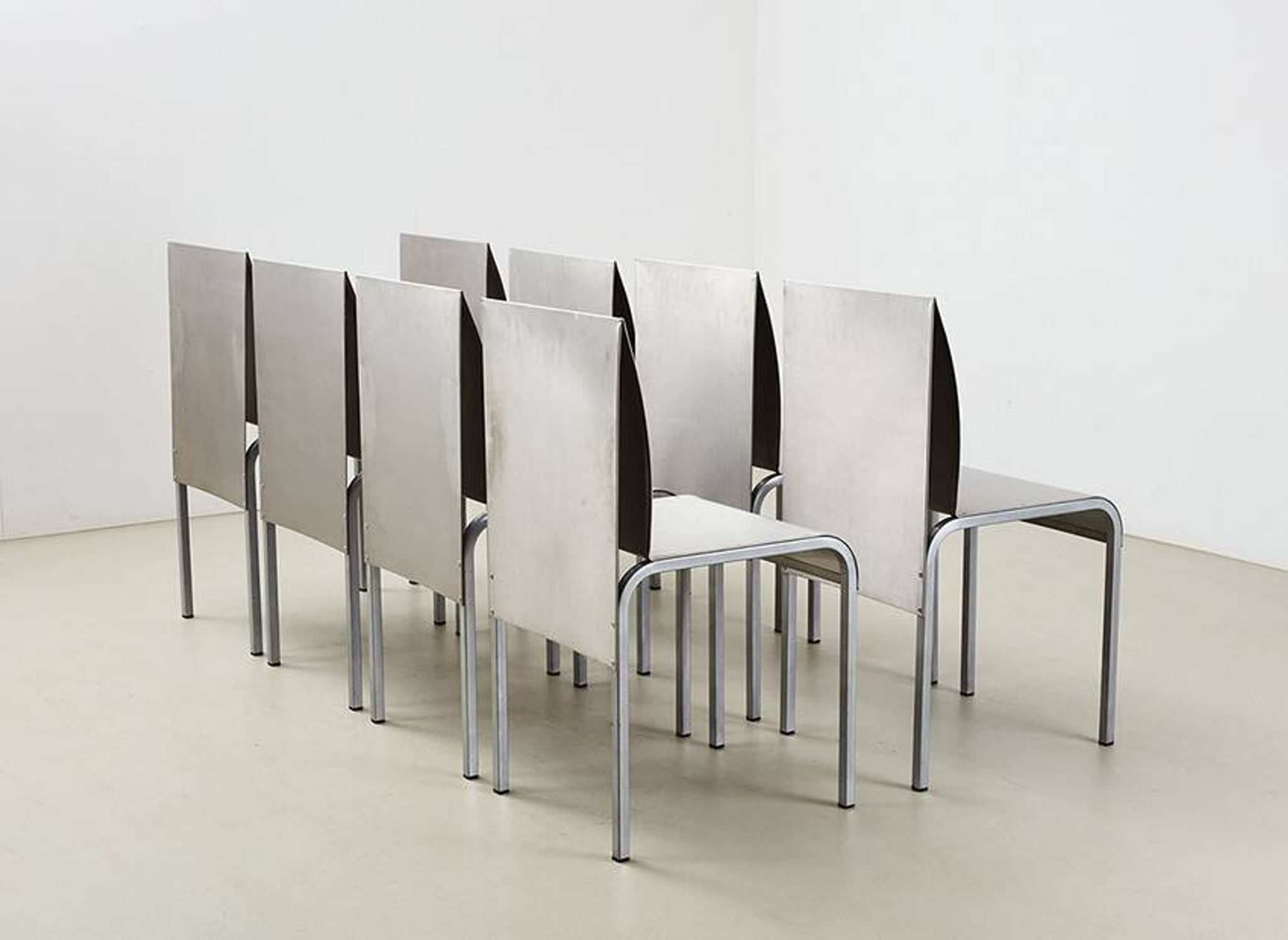 Postmodern Dining Set in Aluminum and Steel Belgium 1980s/90s