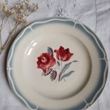 Old flat plates mismatched in earthenware