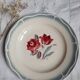 Old flat plates mismatched in earthenware