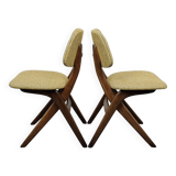 Suite de 6 chaises ciseaux vintage Louis van Teeffelen