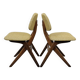Suite de 6 chaises ciseaux vintage Louis van Teeffelen