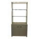 1970s Pierre Vandel Display Cabinet Shelving Cream and Brass