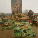 Jouet ancien boite de cubes anciens
