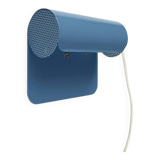 Light blue perforated metal suspension by Abo Randers, Danish postmodern, 1980s.