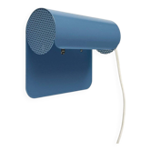 Light blue perforated metal suspension by Abo Randers, Danish postmodern, 1980s.