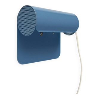 Light blue perforated metal suspension by Abo Randers, Danish postmodern, 1980s.