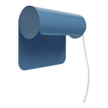 Applique postmoderne en métal perforé bleu clair d'Abo Randers, Danemark années 1980