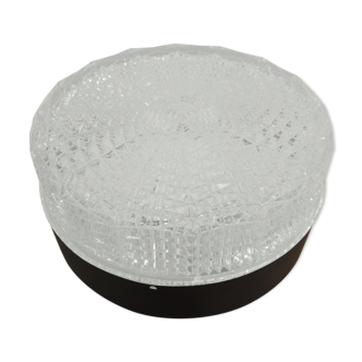 Plafonnier en verre et métal