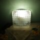 Pressed glass ceiling light, porcelain socket