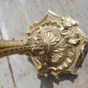 paire bougeoirs bronze